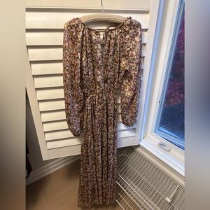 ASTR The Label Multicolor Floral Long Sleeve Dress